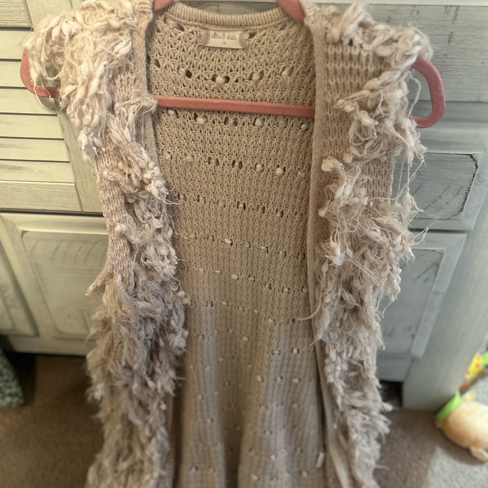 Altar'd State Cream Textured Cardigan